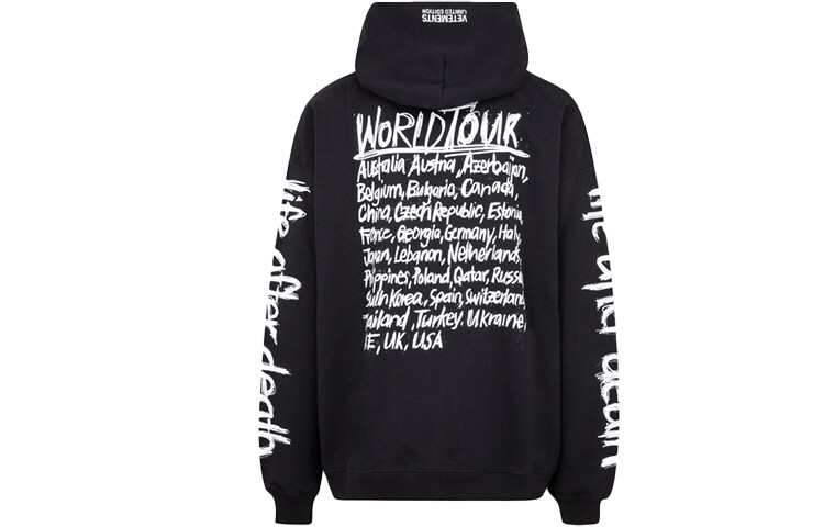 

Толстовка унисекс черная Vetements, черный