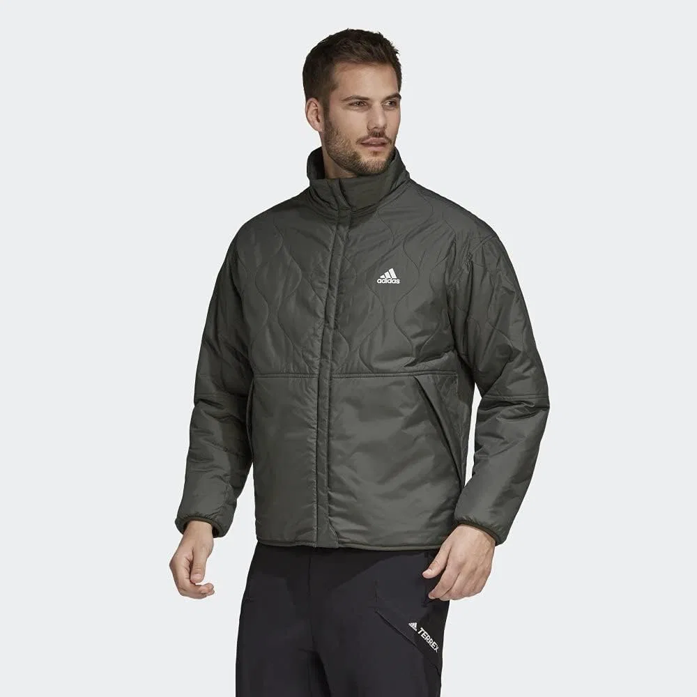 Мужская двусторонняя стеганая куртка adidas Outdoor из искусственной овчины — фото 3