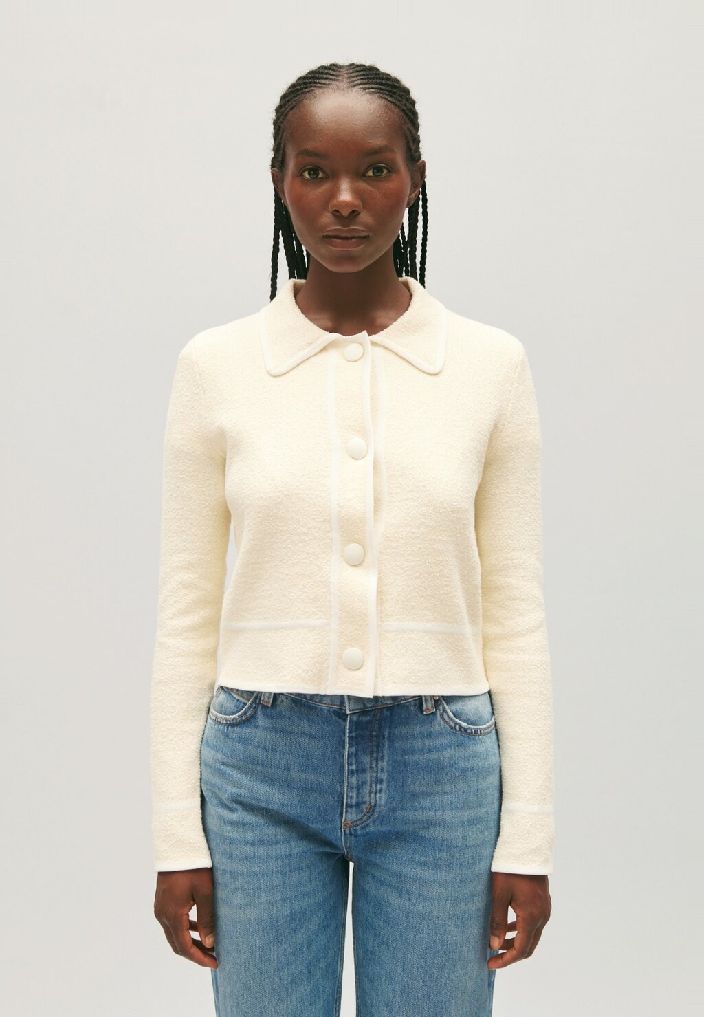 

Кардиган Micbis Claudie Pierlot, Слоновая кость, Бежевый, Кардиган Micbis Claudie Pierlot, Слоновая кость