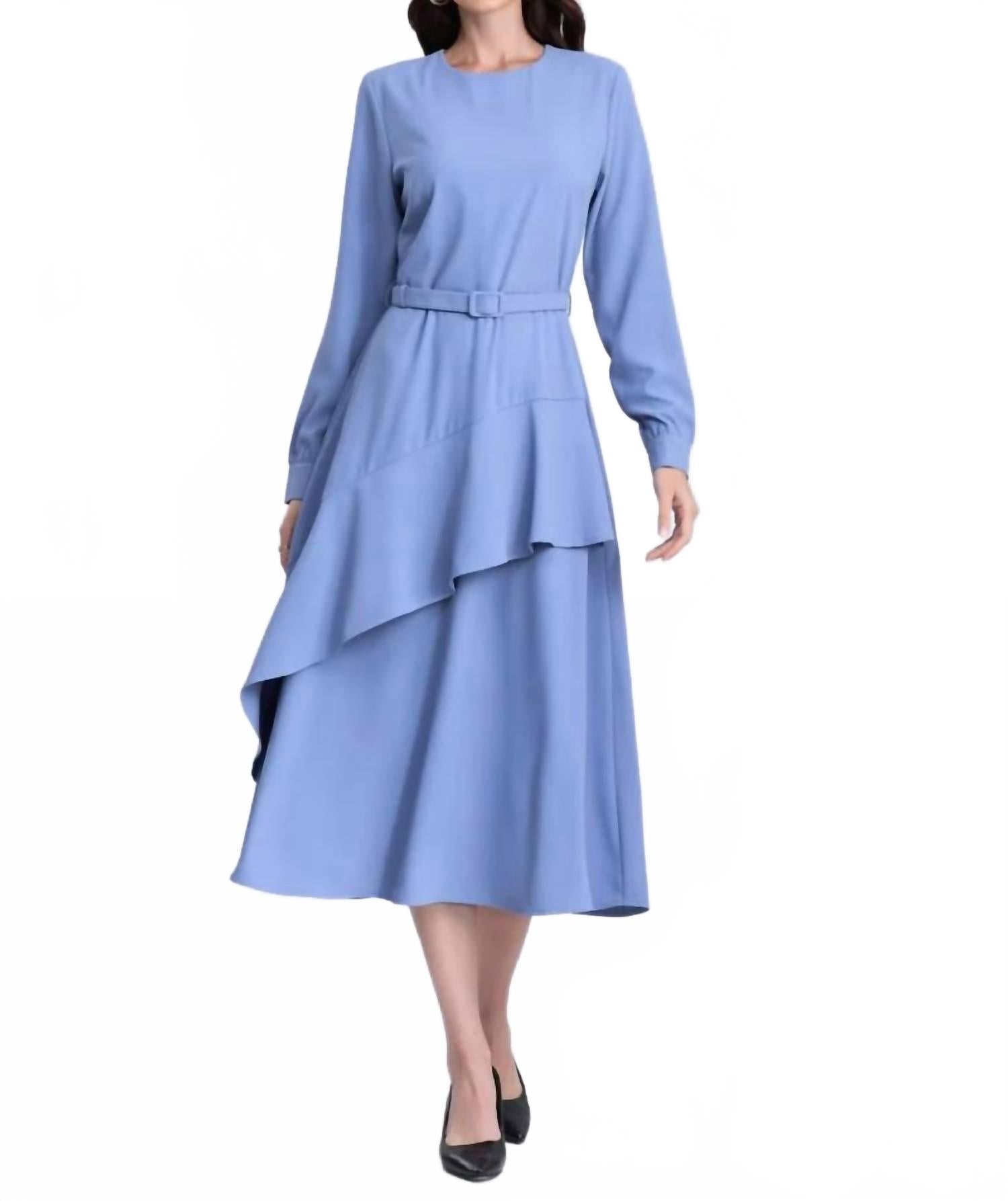 

Miss Finch NYC Платье-миди Skyline Ascent светло-голубого цвета