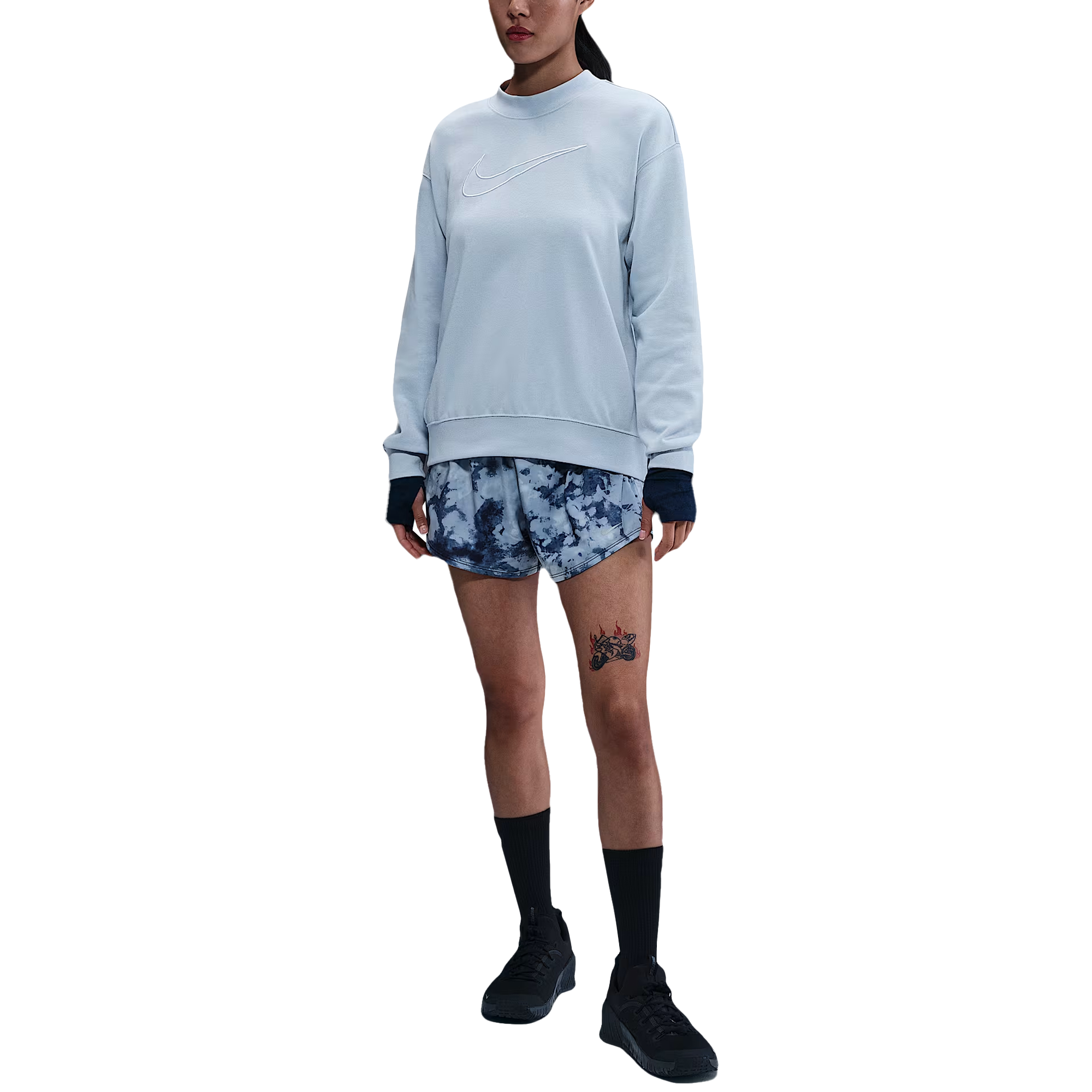 Толстовка Dri Fit Swoosh для женщин Nike, light amori blue/white — фото 3