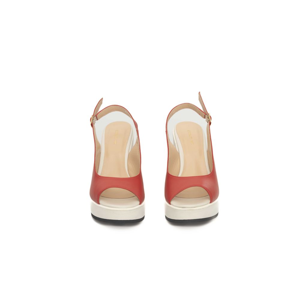 Cerruti 1881 Calfskin Women Women's Sandal, красный — фото 2