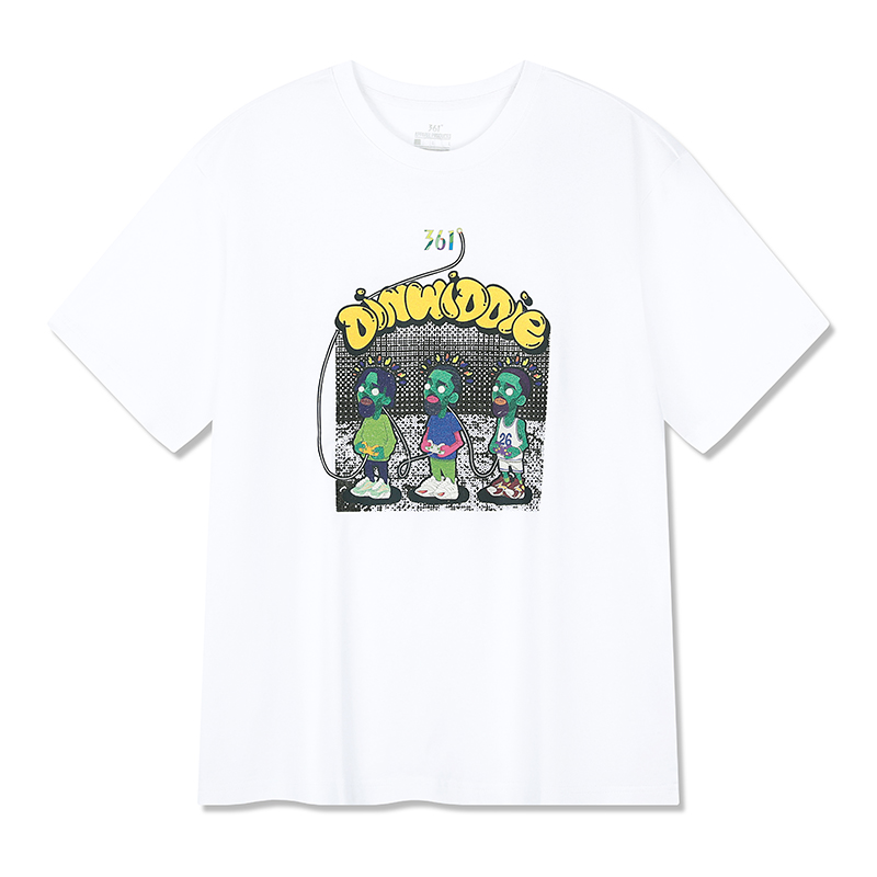 

361° Футболка мужская белая с круглым вырезом умеренного прямого кроя