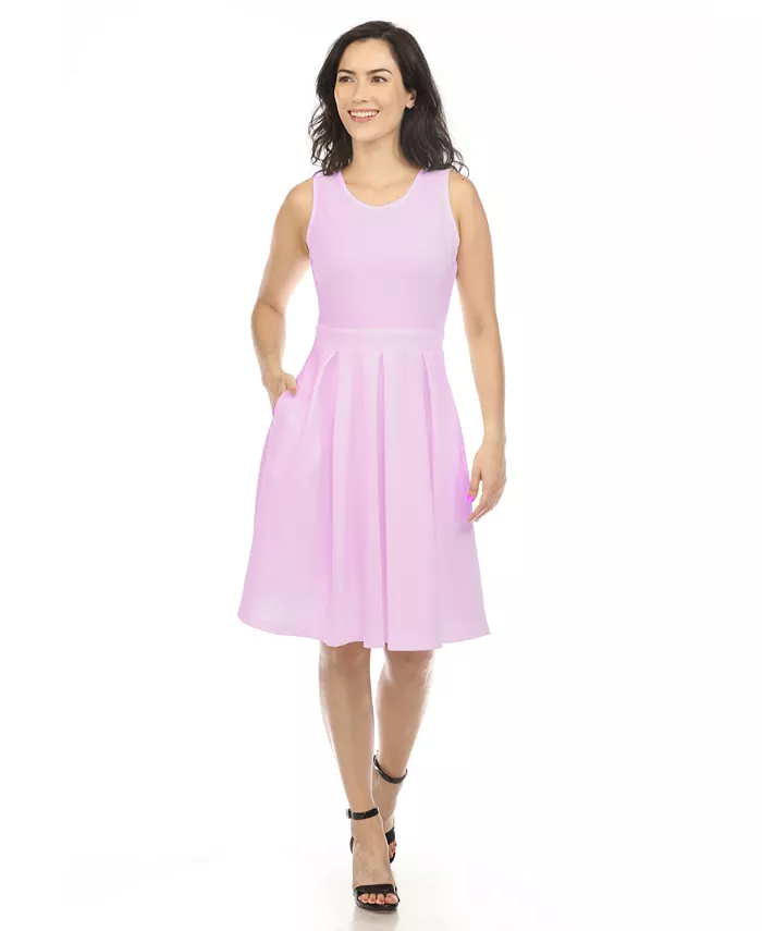 

Женское платье приталенного силуэта с расклешенной юбкой White Mark, фиолетовый