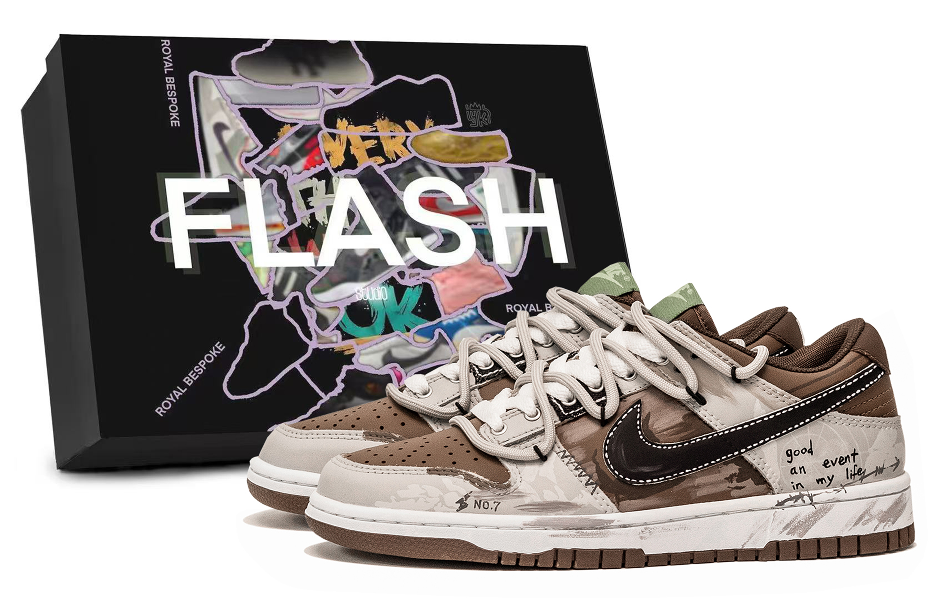 

Nike Кроссовки Dunk Old Edition, в комплекте с коробкой, устойчивые к истиранию, низкие, для скейтбординга, мужские, коричневые