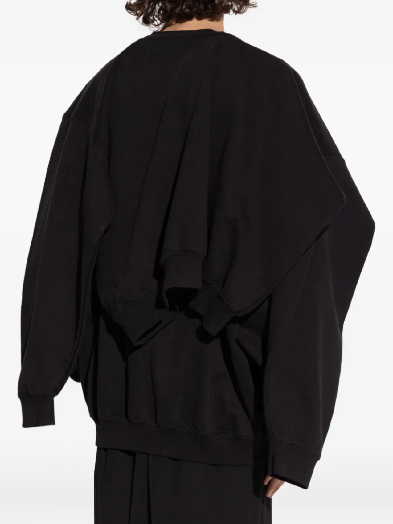 Многослойная хлопковая толстовка VETEMENTS, черный — фото 4