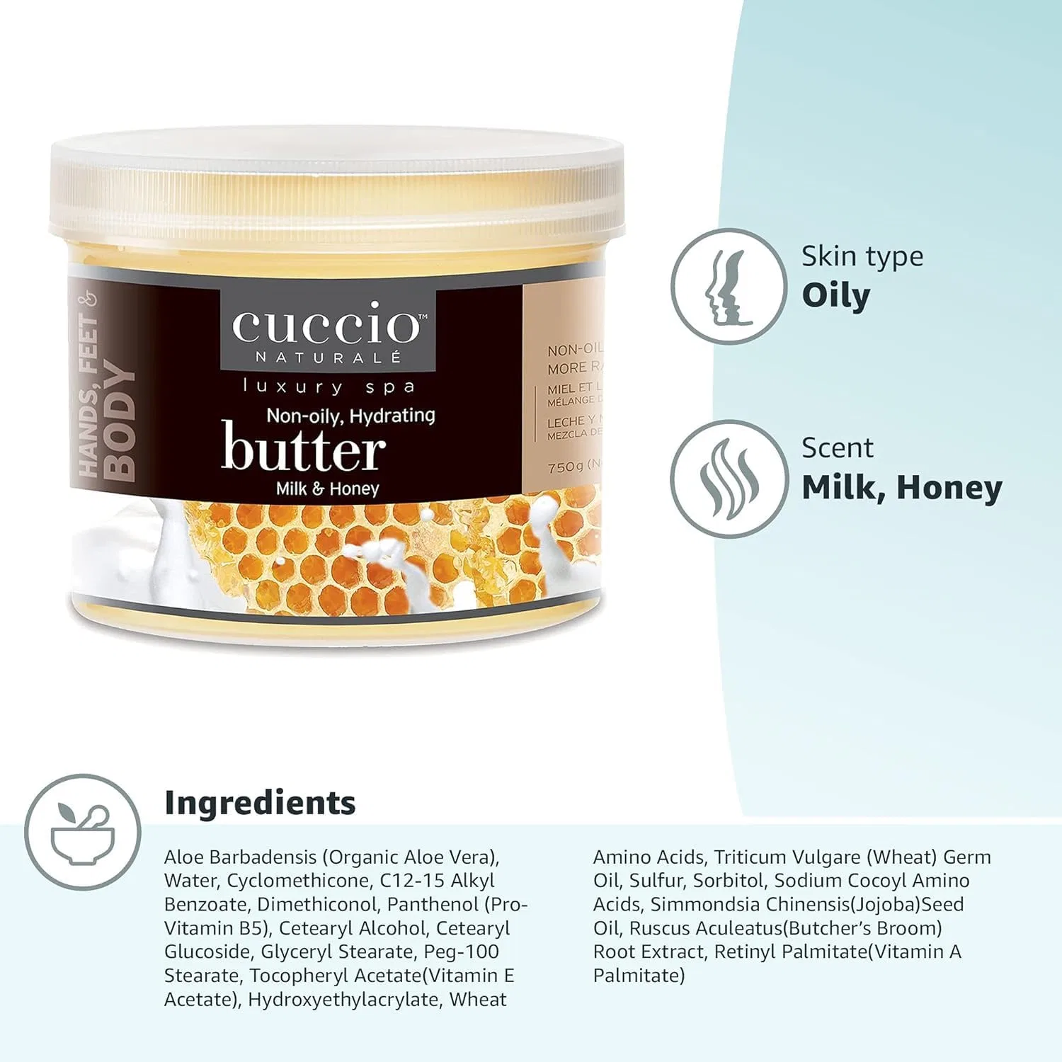 Масло для тела Cuccio Naturale Milk and Honey Butter Blend 750 мл — фото 2