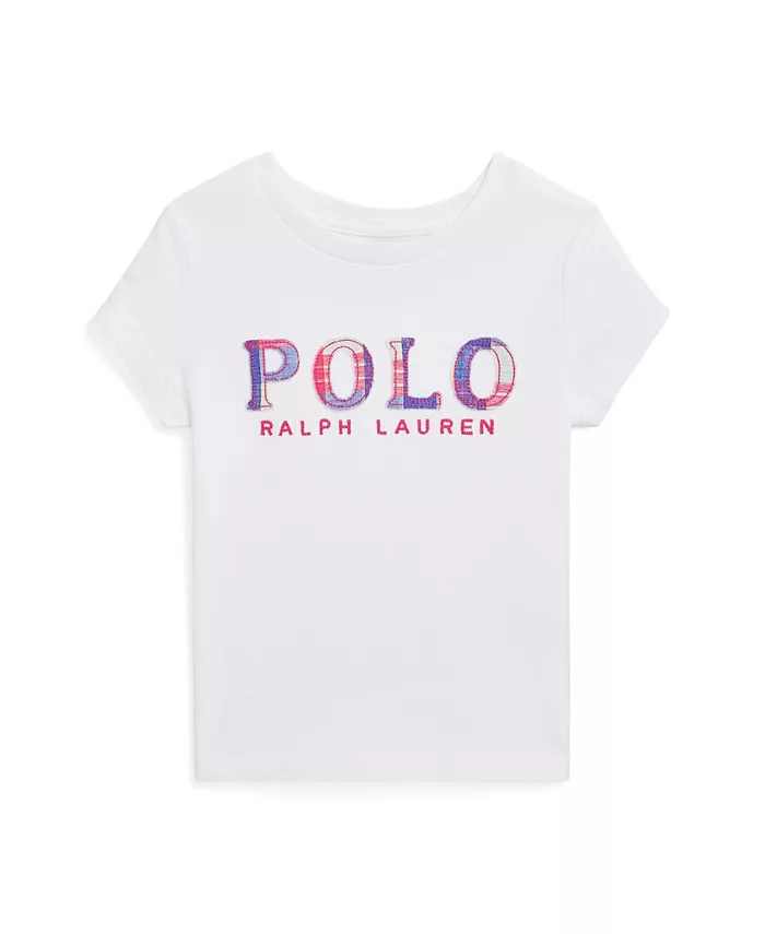 

Футболка с логотипом для малышей и девочек Polo Ralph Lauren, белый