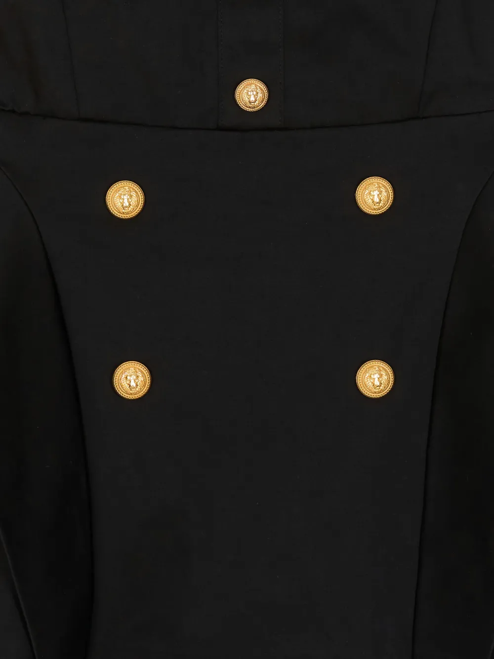 Расклешенное платье на пуговицах Balmain Kids, черный — фото 3