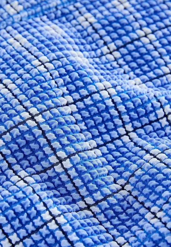 Укороченные шорты стандартного кроя Next, Blue Gingham Texture — фото 2