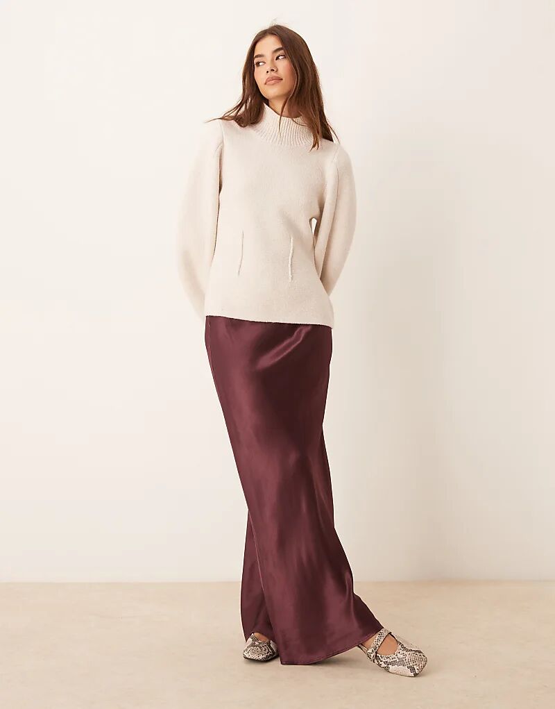 

Атласная косая юбка макси с бантом Miss Selfridge