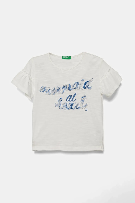 

Детская хлопковая футболка United Colors Of Benetton, белый