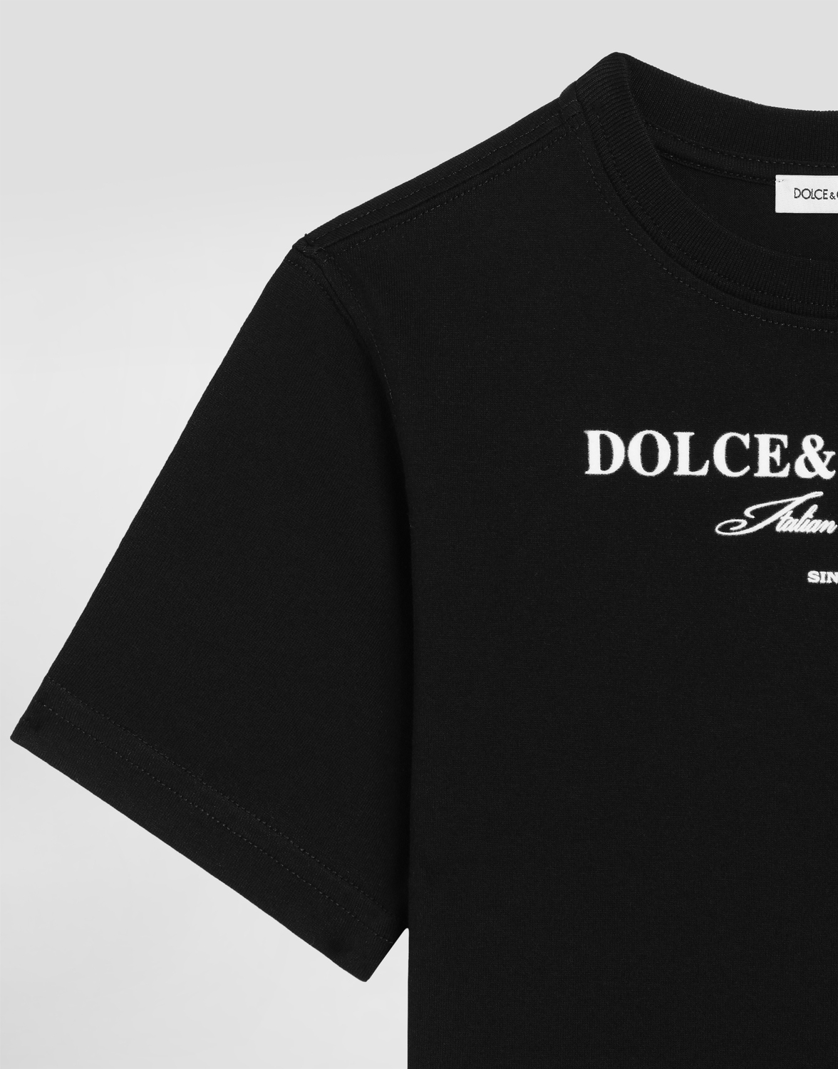 Футболка из джерси с короткими рукавами с принтом Dolce&Gabbana DOLCE & GABBANA, черный — фото 4