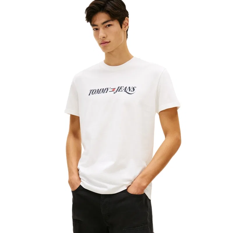 Футболка мужская белая YBL Crew Neck Tommy Hilfiger, White YBL — фото 4