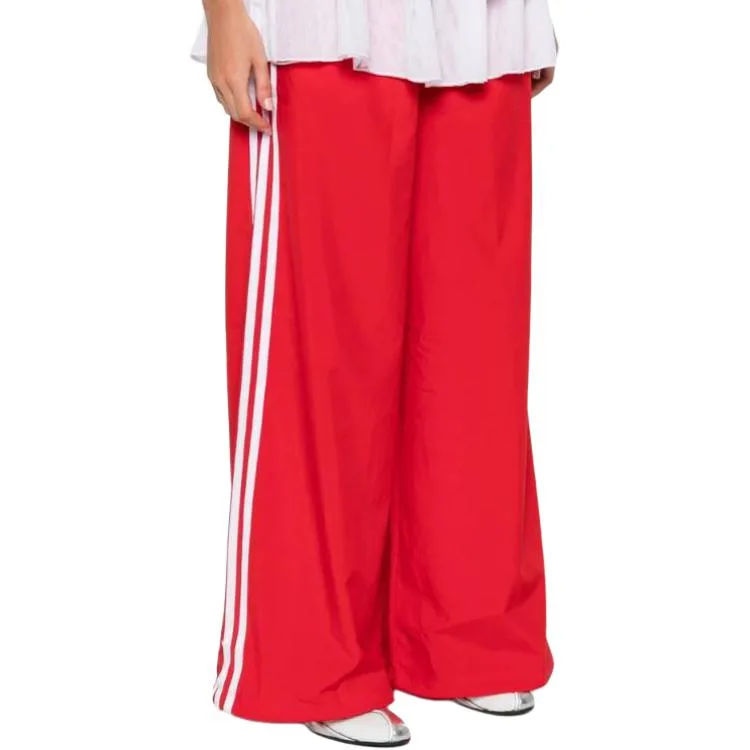 Полосатые брюки в стиле лейер Adidas Originals, красный