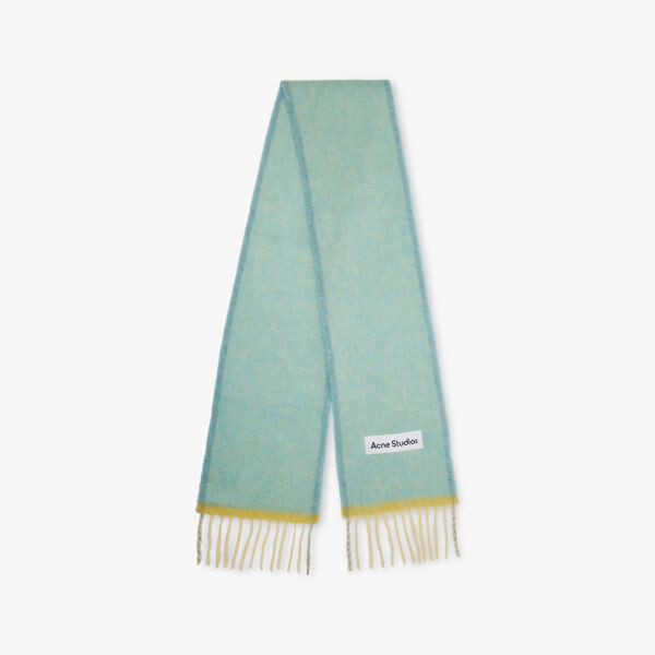 

Вязаный шарф Brand-Patch Acne Studios, голубой