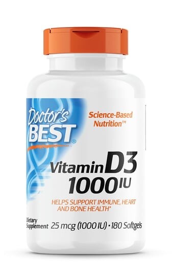 

Doctor's Best, Витамин D3 1000 МЕ - 180 капсул