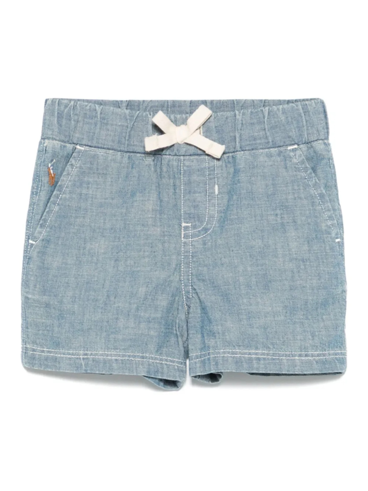 

POLO RALPH LAUREN KIDS шорты из ткани шамбре, синий
