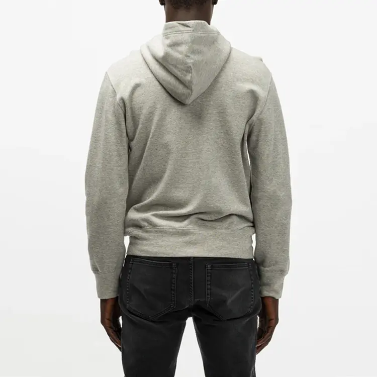 Куртка COMME des GARCONS PLAY Zip Hooded Sweatshirt With Black Family Heart 'Grey', серый — фото 3