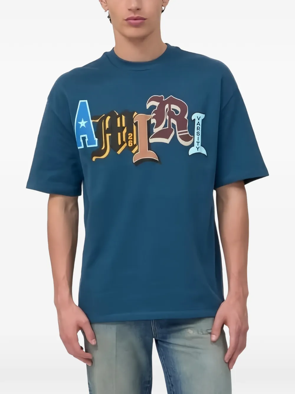 

Футболка с графическим принтом Amiri, синий