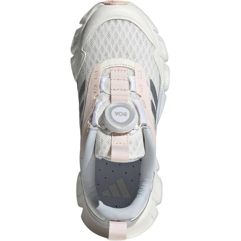 Кроссовки для бега Climacool Ventania с противоскользящим покрытием и износостойкостью, низкие, детские Adidas, белый/розовый — фото 3