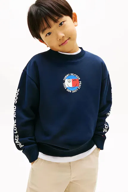 Кофта детская с флагом Tommy Hilfiger, синий