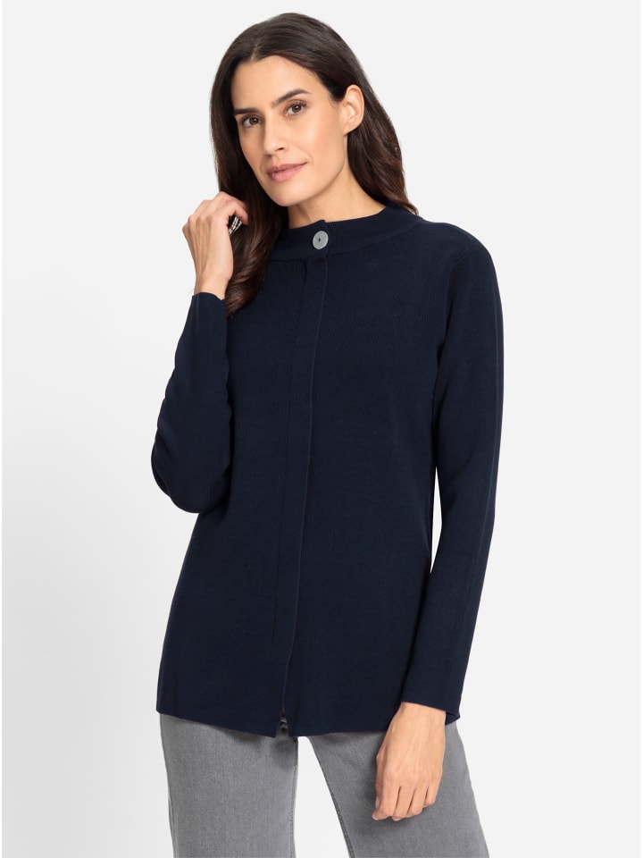 

Свитер с воротником-стойкой темно-синего цвета WITT WEIDEN