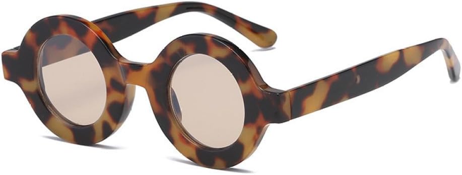 

Круглые солнцезащитные очки для женщин и мужчин, винтажные солнцезащитные очки с градиентным переходом, женские маленькие панк-солнцезащитные очки UV400 LANGSER, Leopard