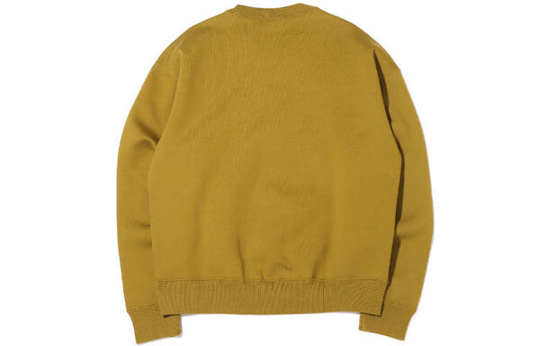 Толстовка Men's Nike Lab Fleece Crew Solid Color Plush Stay Warm Sports Round Neck Pullover Desert Green, зеленый — фото 2