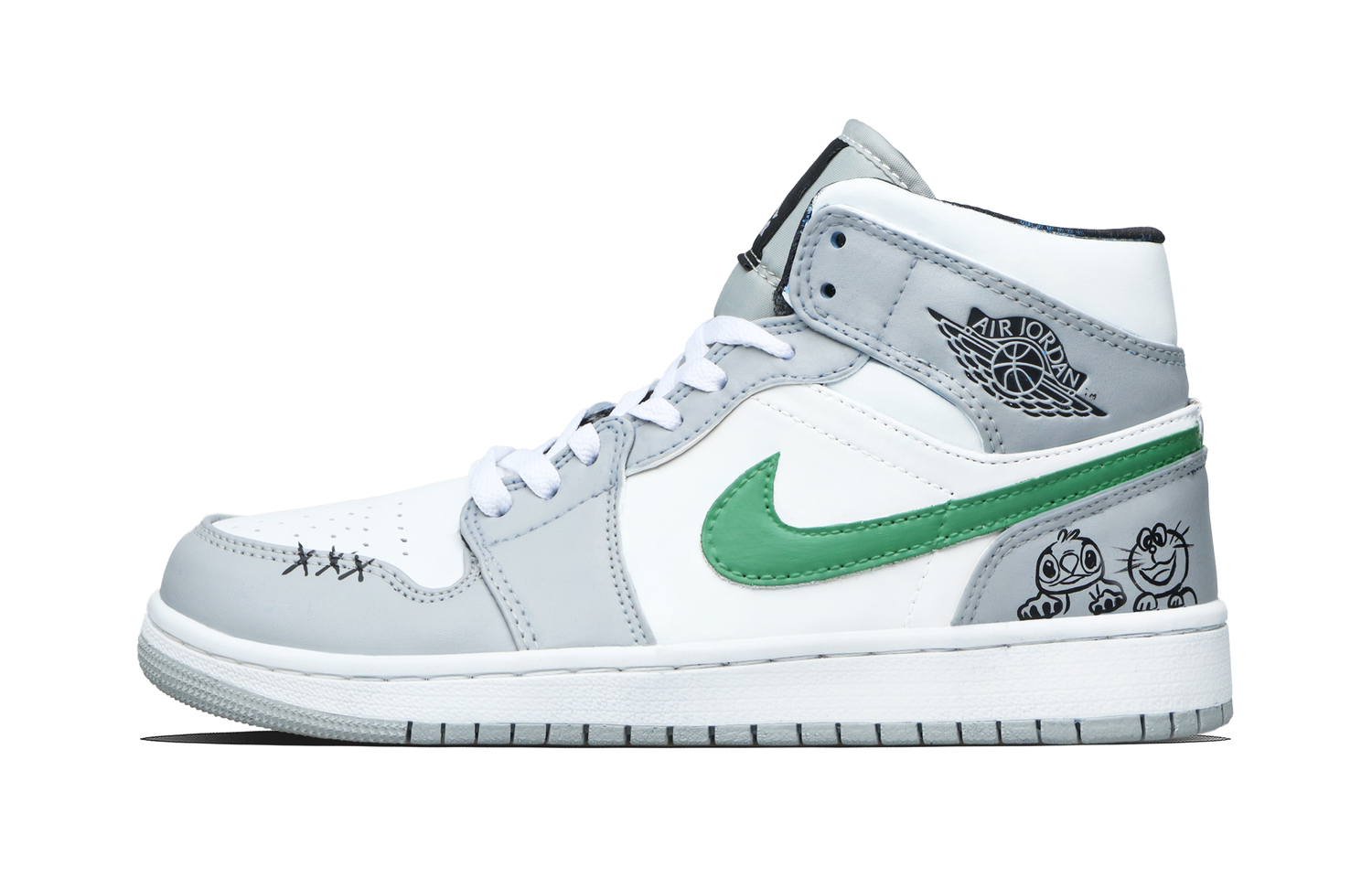 

Jordan Air 1 Xingji Buddy устойчивые к истиранию кроссовки Mid top Vintage Basketball Shoes Unisex Green