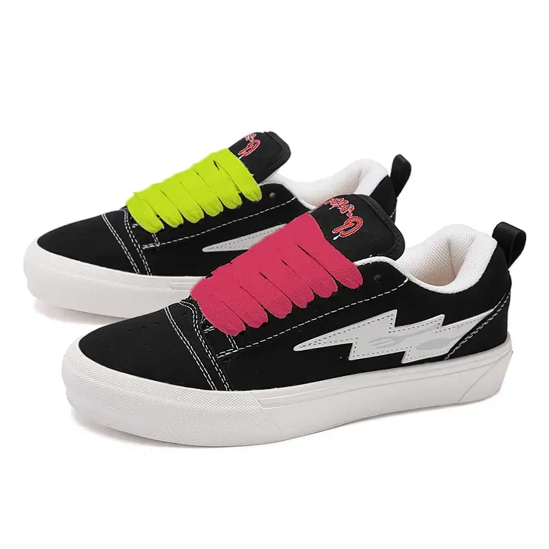 

DUEPLAY Винтажные преппи стильные кроссовки с защитой от ударов и истирания, низкие, унисекс, черные асимметричные, цвет Black Mismatched