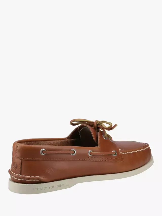 Оригинальные кожаные мокасины с двумя люверсами Sperry, Tan Wht — фото 3