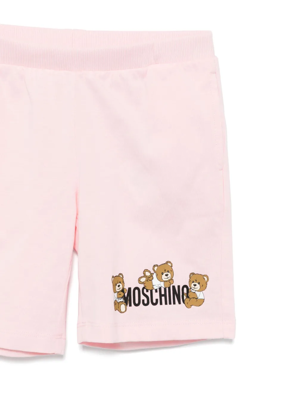 Комплект из топа и шортов с принтом Teddy Bear Moschino Kids, розовый — фото 3
