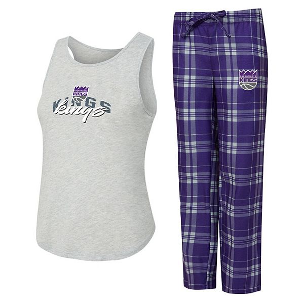 

Женский сет regulate: топ и брюки concepts sport purple/heather gray sacramento kings Unbranded