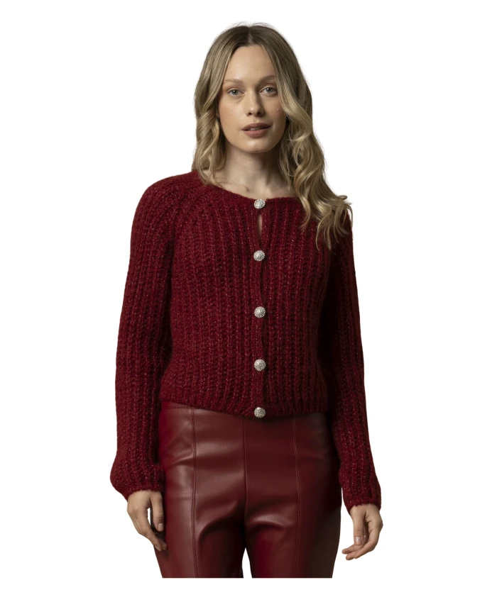 

Элегантный свитер в стиле кардигана Kocca, красный