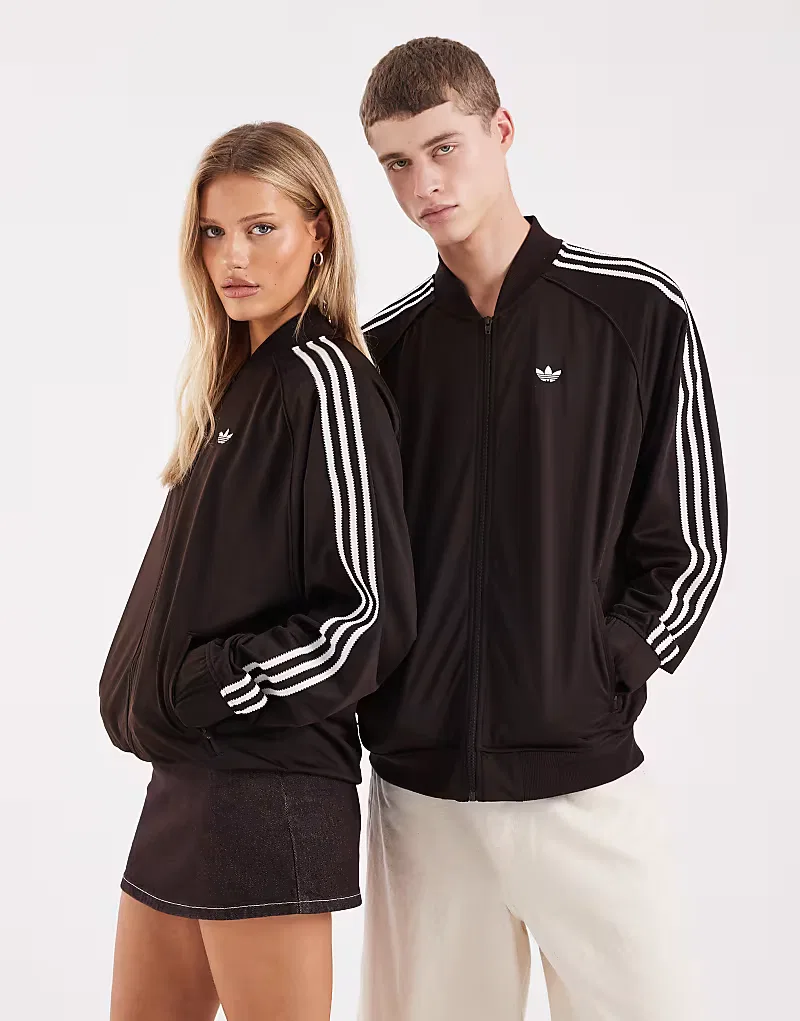 Спортивная куртка без воротника Adidas Originals, коричневый