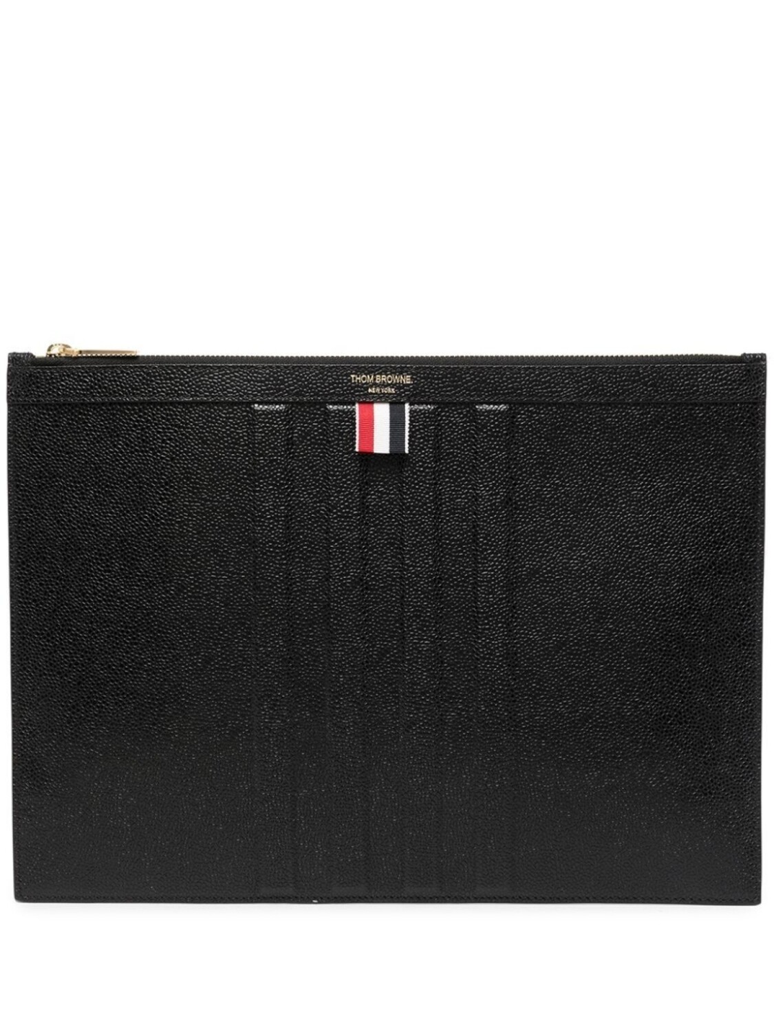 

Клатч с полосками 4-Bar Thom Browne, черный