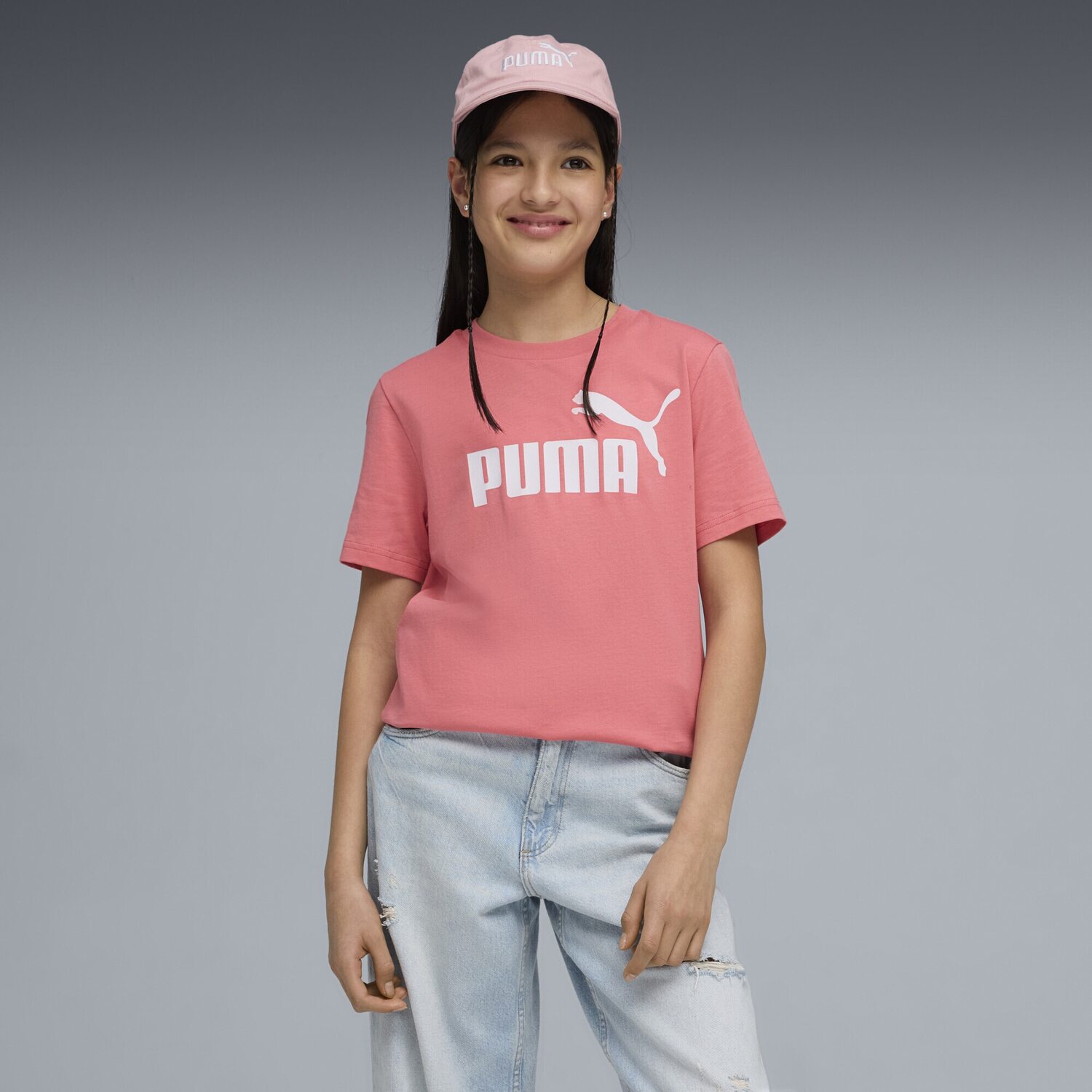 PUMA Футболка для тренировок 'ESS No. 1' в цвете Rose — фото 3