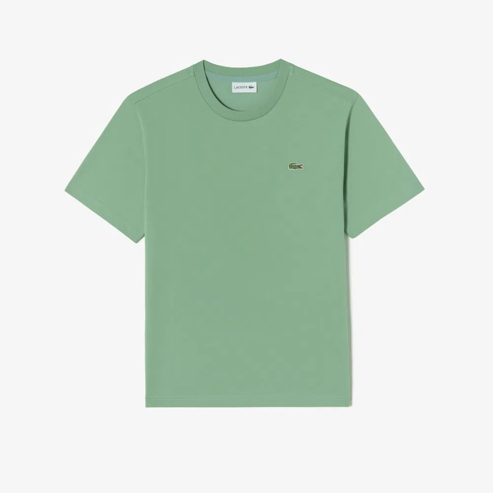 Мужская футболка Lacoste с круглым вырезом, базовая, зеленый
