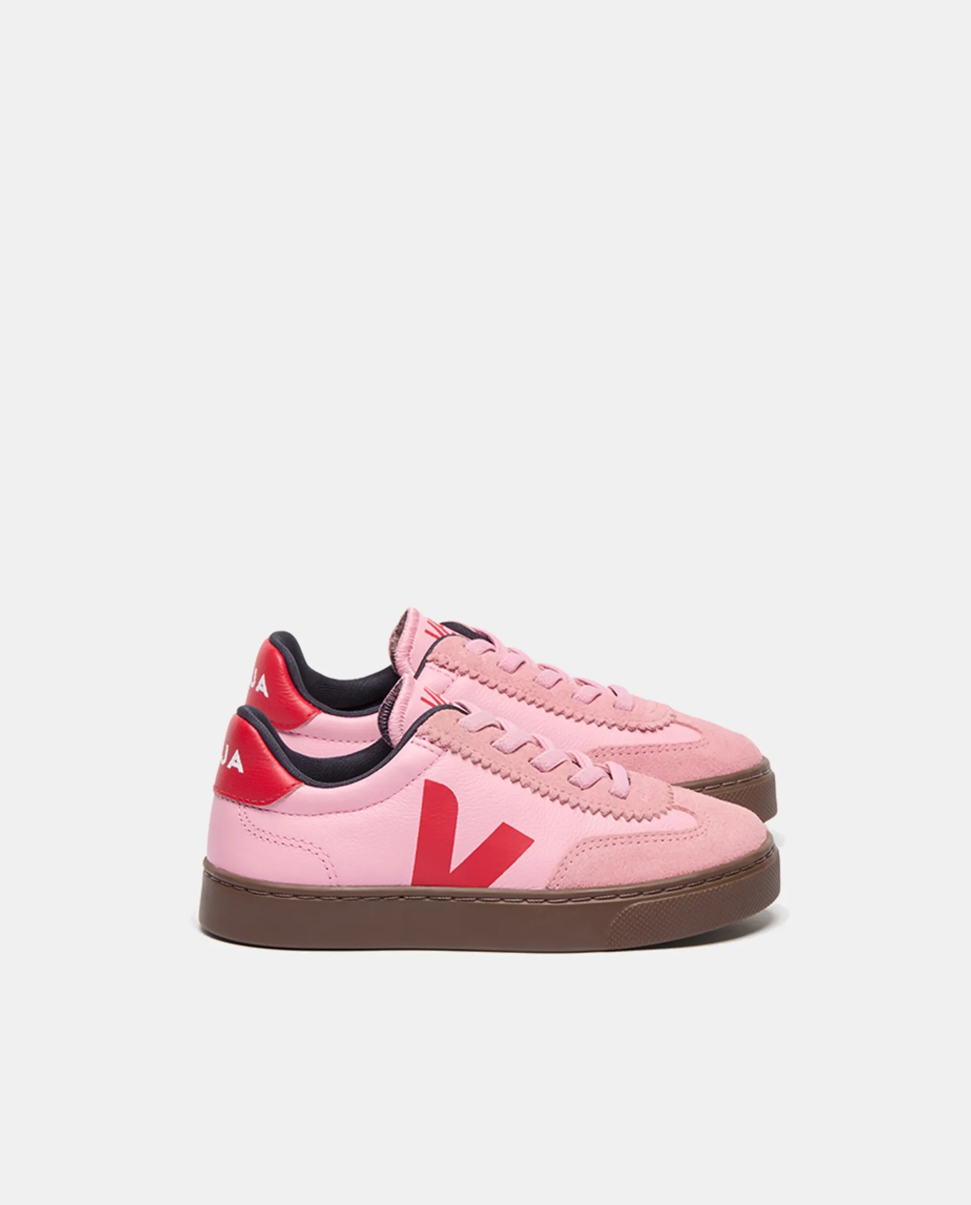 

Детская кожаная кроссовка модель Volley Veja, нежно-розовый