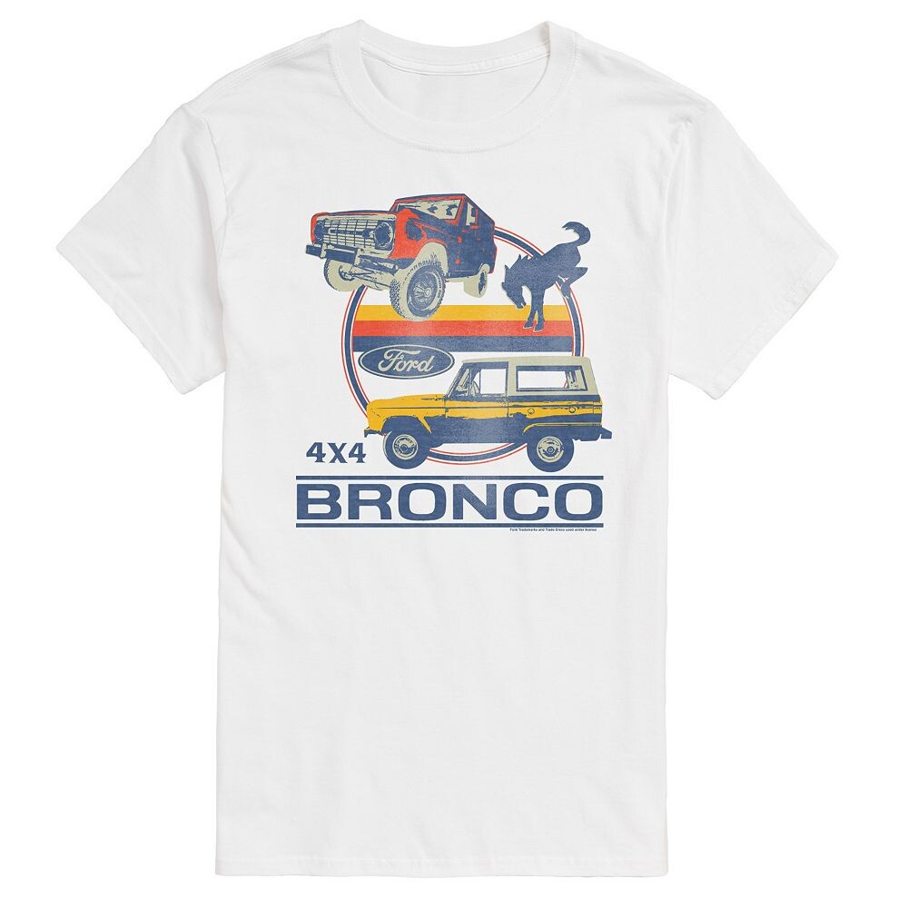

Мужская футболка с графическим рисунком Ford Retro Bronco 4x4 Licensed Character, белый