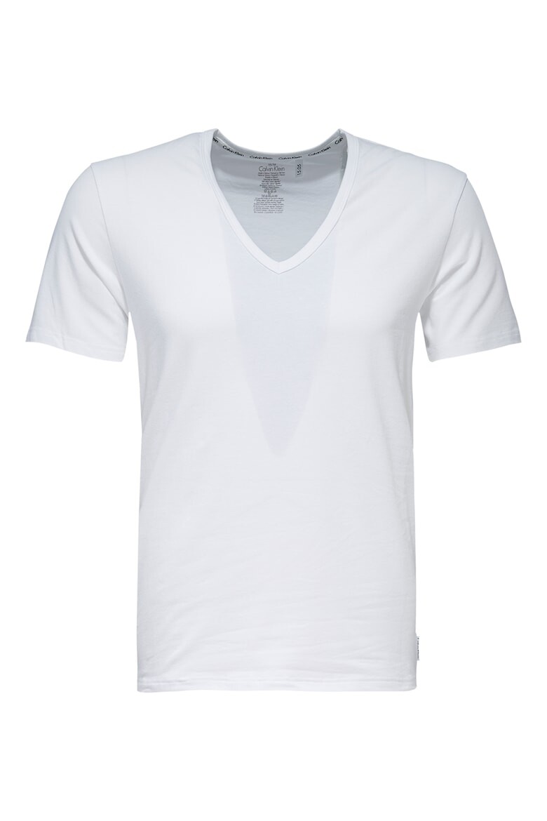 Комплект футболок Calvin Klein S/S V-Neck 2 шт., белый — фото 2