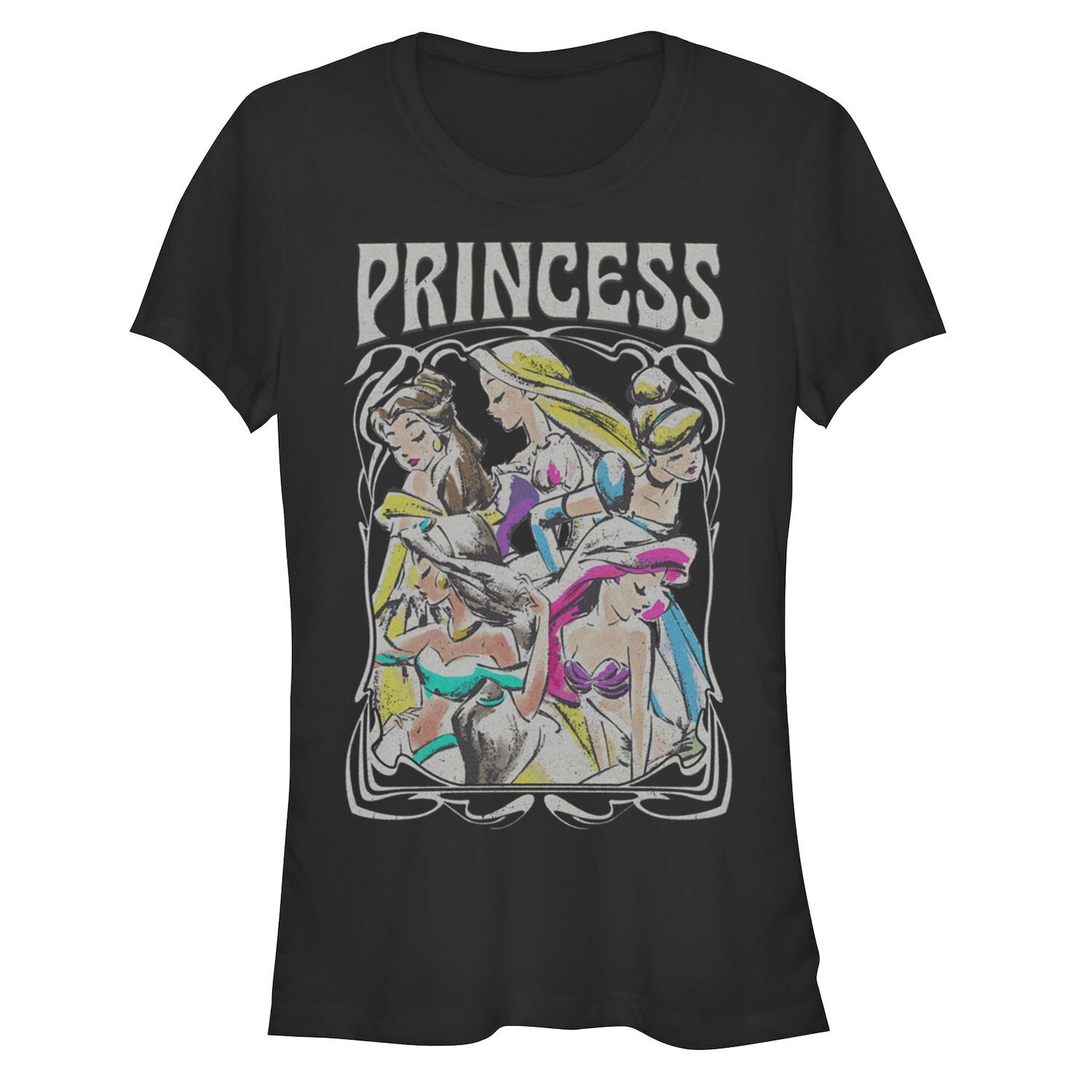 

Облегающая футболка Disney's Juniors Disney Princesses Retro Sketch Licensed Character