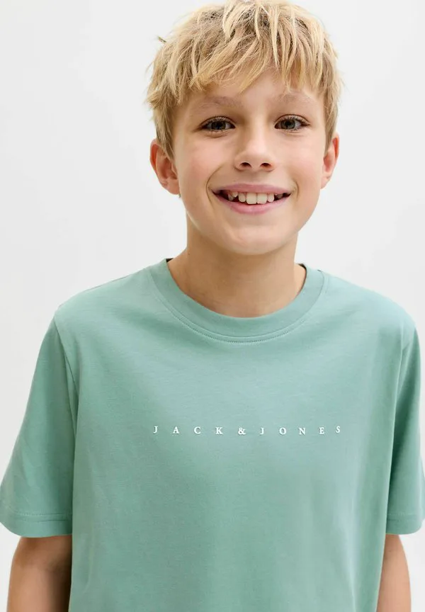 Футболка jjestar с принтом ss Jack & Jones Junior, Mineral Blue — фото 4