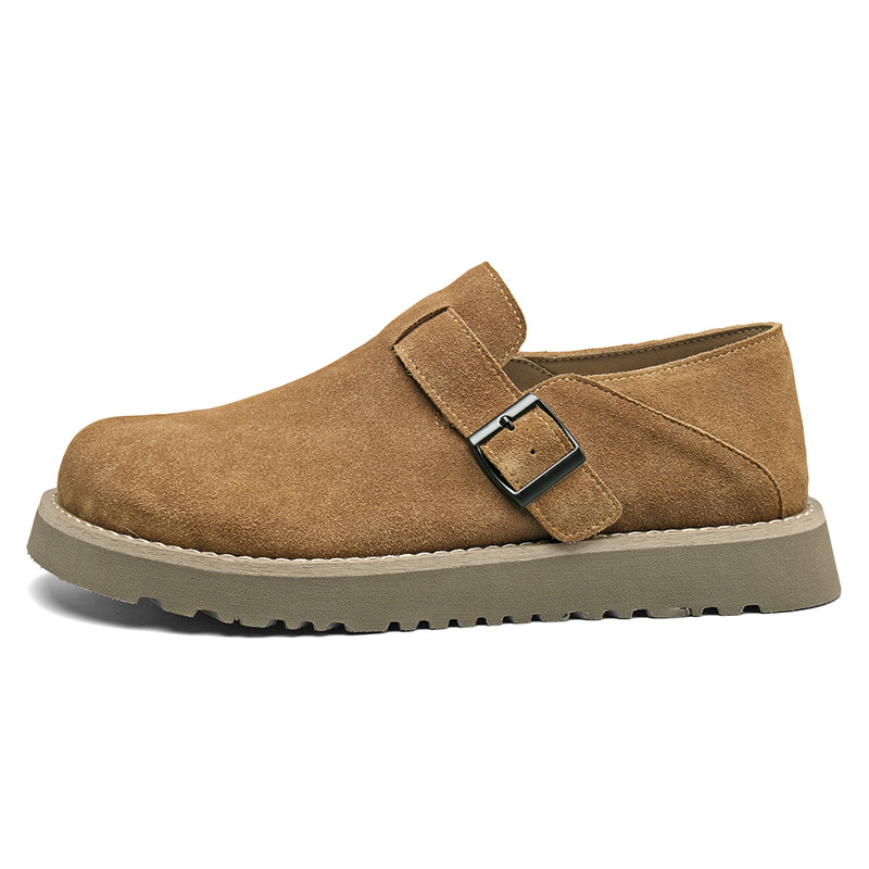 SEPTWOLVES Мужские повседневные туфли мужские низкие желтые/хаки, цвет Khaki (Standard Leather Shoe Size) — фото 4