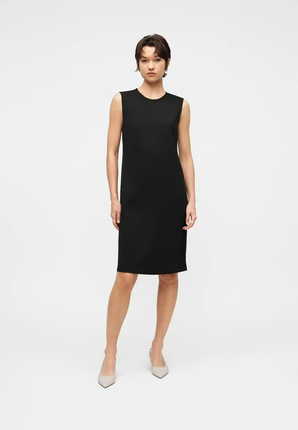 Эластичное повседневное платье с диагональными швами Calvin Klein, Black