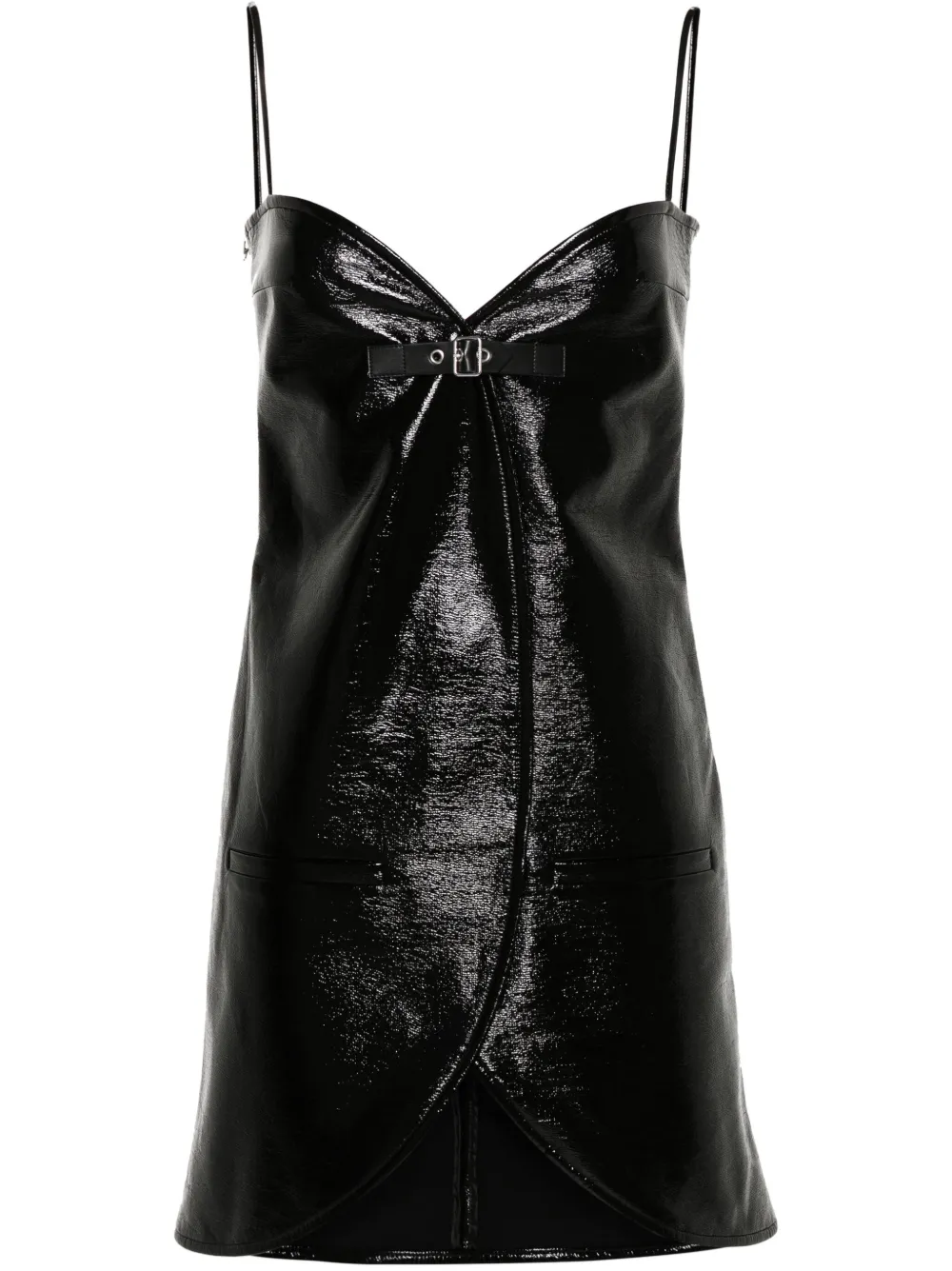 

Платье мини Ellipse с жатым эффектом Courrèges, черный