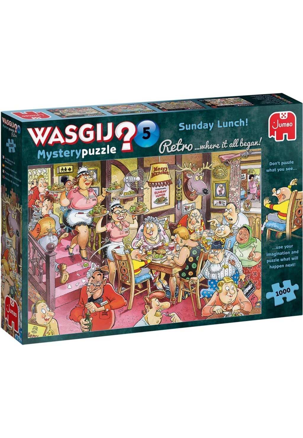 

Пазл WASGIJ RETRO MYSTERY 5-SONNTAGSESSEN 1000 TEILE PUZZ Jumbo, цвет multi-coloured