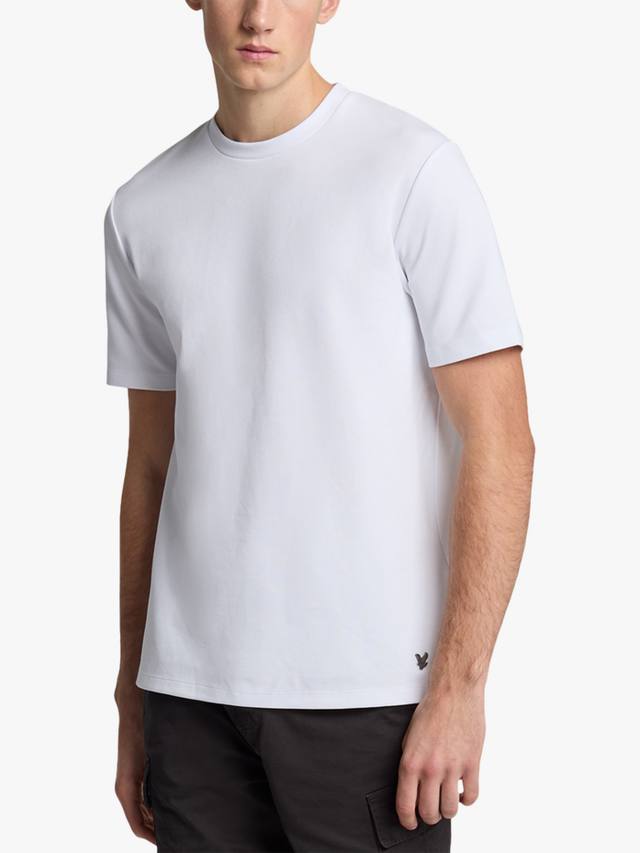 

Футболка с круглым вырезом из саржи Lyle & Scott, белый