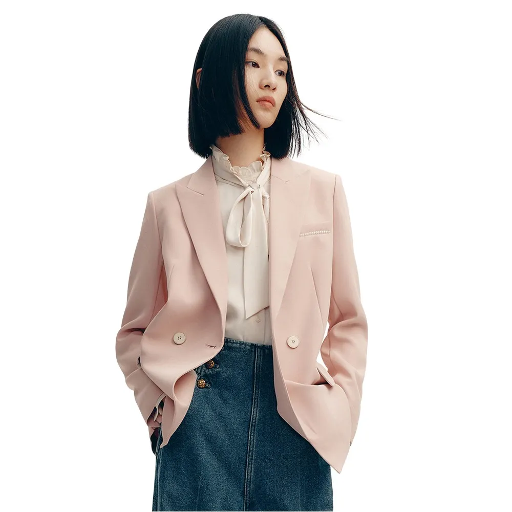 

Блейзер Lily Temperament Solid Colour, розовый